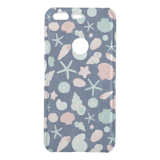 seashells pattern uncommon google pixel case (Back)