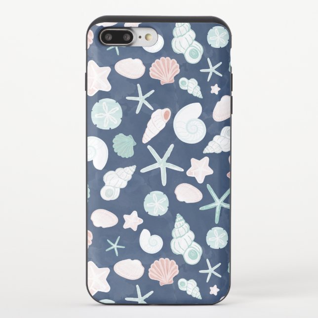 seashells pattern uncommon iPhone case (Back)