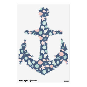 seashells pattern wall decal