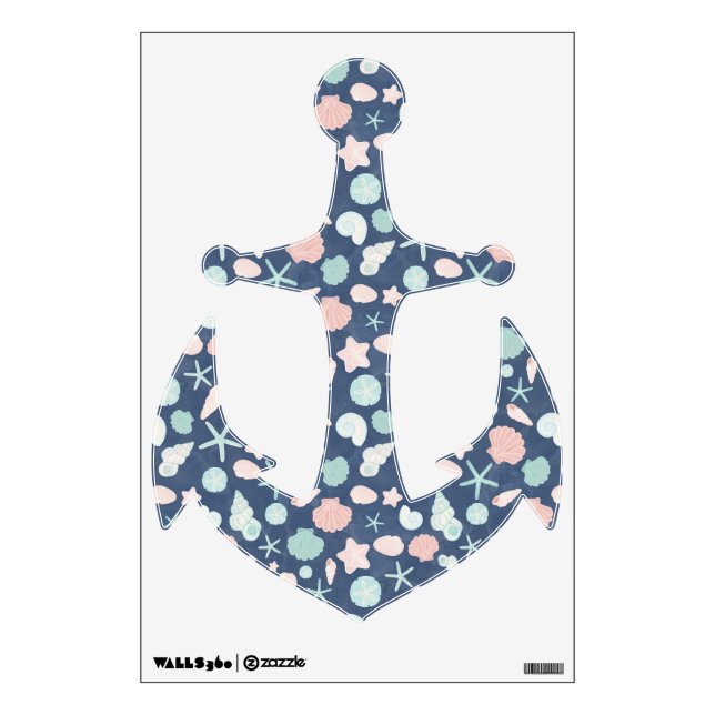 seashells pattern wall decal (Front)
