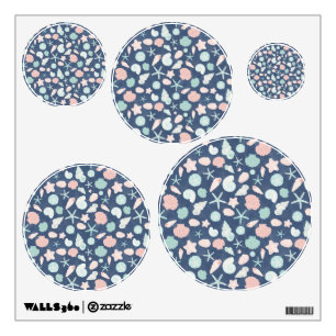 seashells pattern wall decal