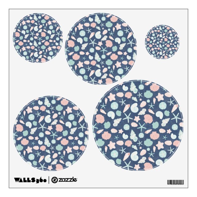 seashells pattern wall decal (Front)