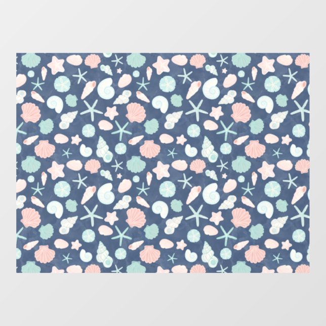 seashells pattern window cling (Sheet)