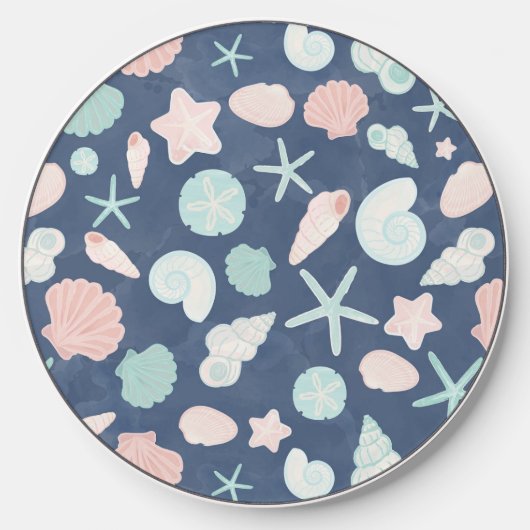seashells pattern wireless charger (Front)