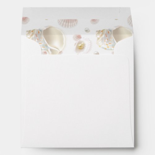 Seashells Patterned Under the Sea Envelopes