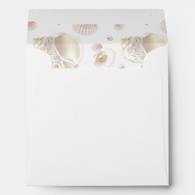 Seashells Patterned Under the Sea Envelopes (Back (Bottom))