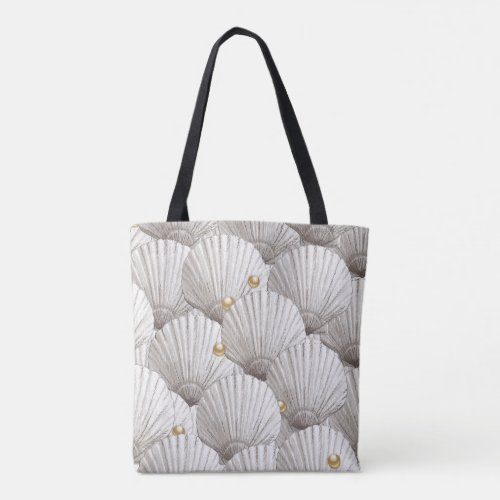 Seashells Pearl Treasure _ Natural _ Tote Bag