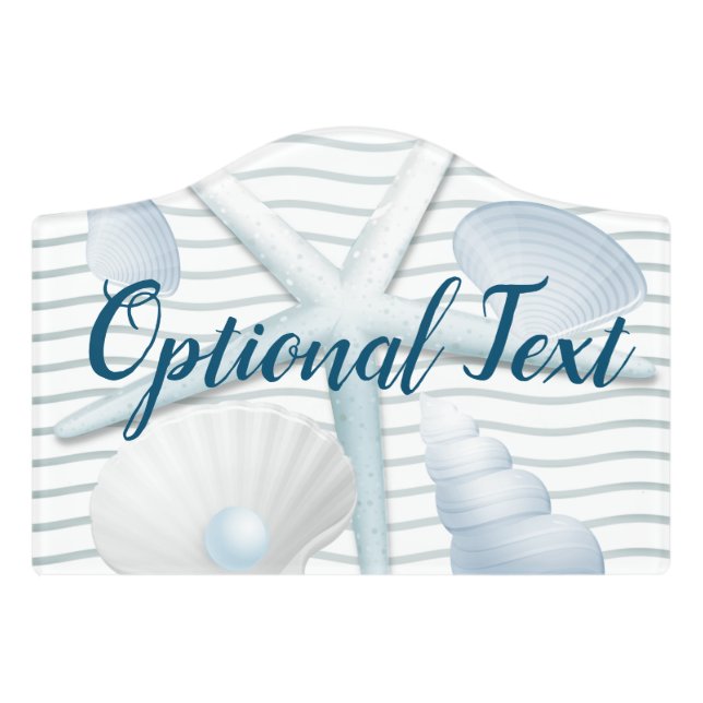 Seashells & Pearls Door Sign (Small Crest Front)