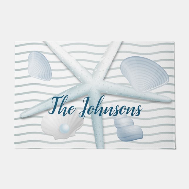 Seashells & Pearls Doormat (Front)