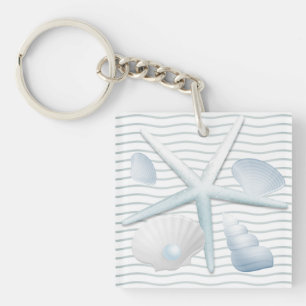 Seashells & Pearls Keychain