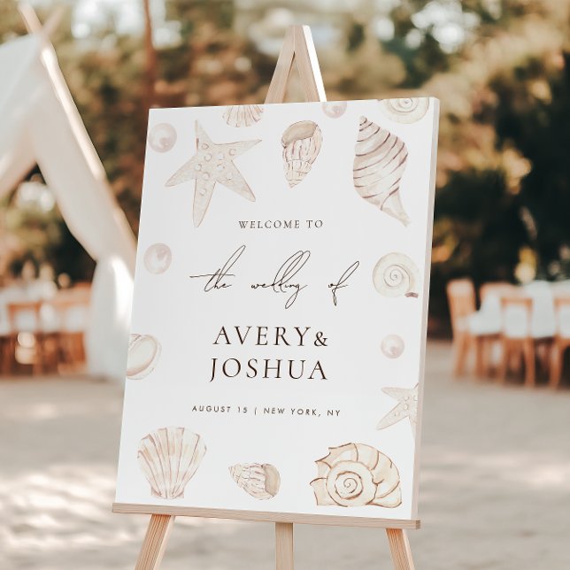 Seashells & Pearls Nautical Wedding Welcome Sign (Creator Uploaded)