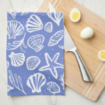 Seashells Periwinkle Pattern Beach Shells Chic  Kitchen Towel<br><div class="desc">Decorate your kitchen with this cool towel with a handmade seashell pattern. Makes a great housewarming, birthday, mothers day or wedding gift! You can customize it, change background colors and add text too. Check my shop for lots more colors and patterns or let me know if you'd like something custom....</div>