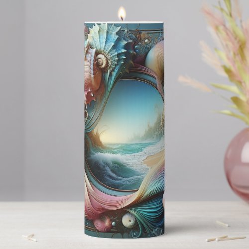 Seashells Pillar Candle
