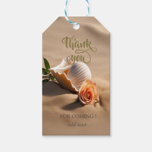 Seashells Rose Sand Gift Tags