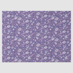 Seashells Sea Shell Nautical Pattern Violet Purple Tissue Paper