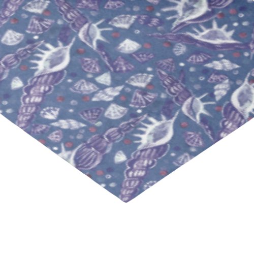 Seashells Sea Shell Nautical Pattern Violet Purple Tissue Paper