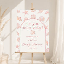 Seashells Sea You Soon baby Shower Welcome