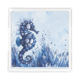 Seashells Seahorse Acrylic Tray