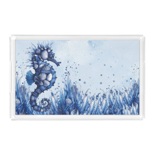 Seashells Seahorse Acrylic Tray