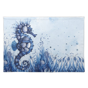 Seashells Seahorse Cloth Placemat