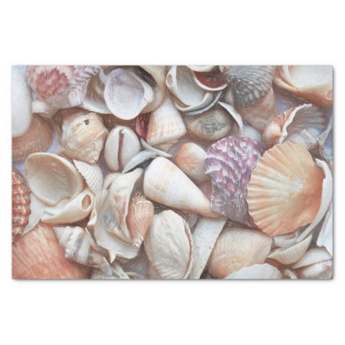 Seashells Sketch Ocean Nautical Beach Decoupage Tissue Paper