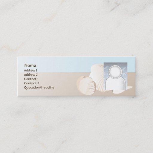 Customizable Seashells - Skinny Business Card Template