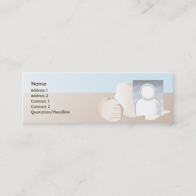 Seashells - Skinny Mini Business Card (Front)