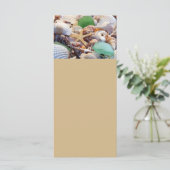 Seashells, Starfish & Sea Glass Rack Cards (Standing Front)