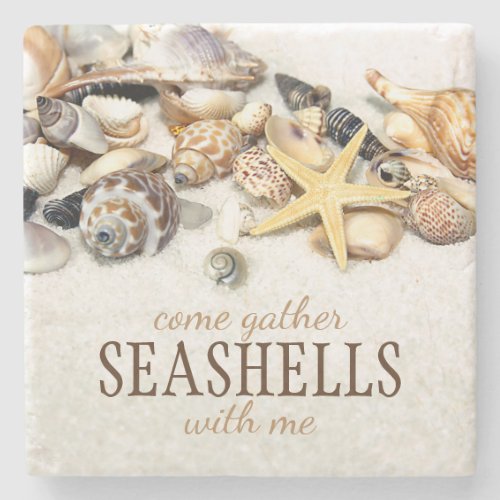 Seashells Stone Coaster
