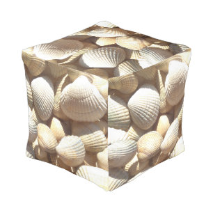 Seashells Summer Pouf
