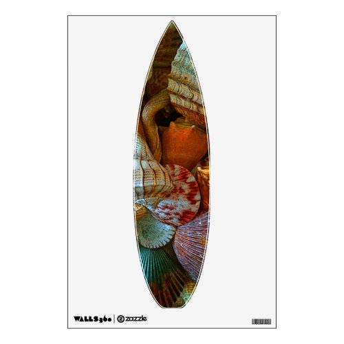 Seashells Surfboard Wall Decal