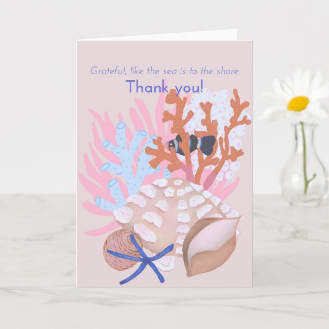 Seashells Thank You Card (Small Plant)