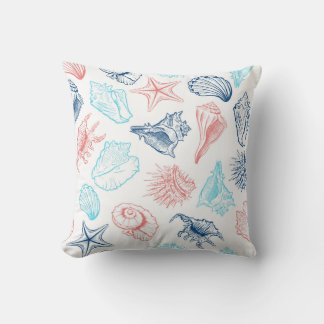 Seashells Throw Pillow