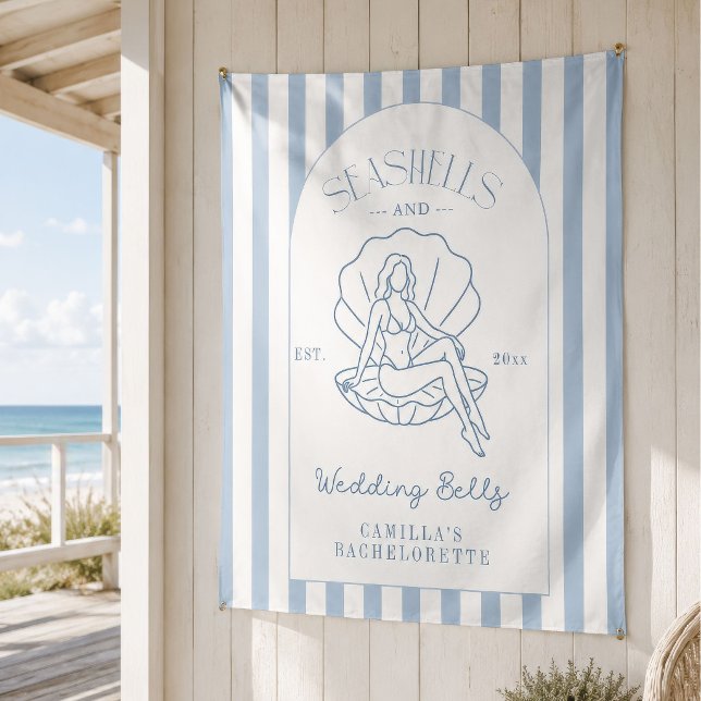 Seashells & Wedding Bells Bachelorette Backdrop (Creator Uploaded)