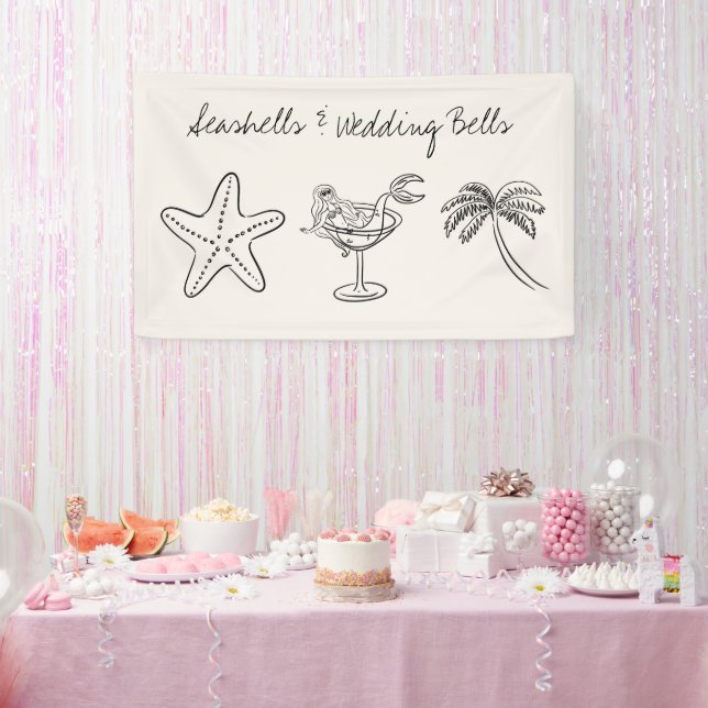 Seashells & Wedding Bells Bachelorette Banner (Party)