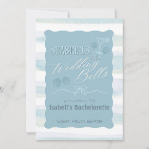 Seashells & Wedding Bells Bachelorette Itinerary Invitation