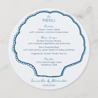 Seashells & Wedding Bells Bachelorette Party Menu