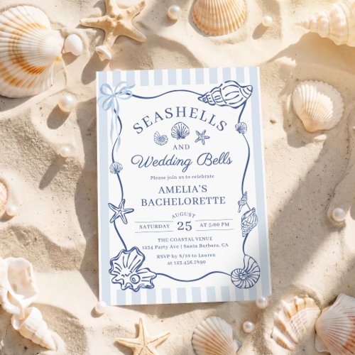 Seashells & Wedding Bells Bachelorette Weekend Invitation