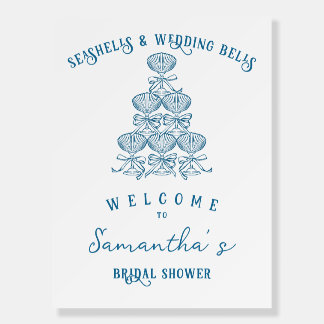 Seashells & Wedding Bells Bachelorette Welcome Foam Board