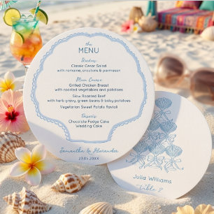 Seashells & Wedding Bells Beach Bachelorette Party Menu