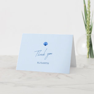 Seashells & Wedding Bells BRIDAL SHOWER Letterpress Thank You Card