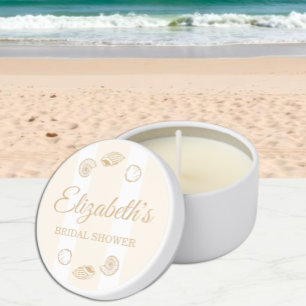 Seashells & Wedding Bells Bridal Shower Mini Candle Favors