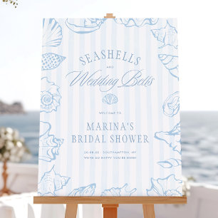 Seashells & Wedding Bells Bridal Shower Welcome Foam Board