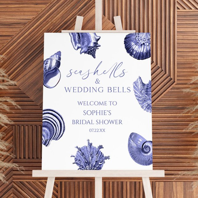 Seashells Wedding Bells Bridal Shower Welcome Sign (Creator Uploaded)