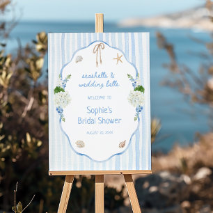 Seashells & Wedding bells Coastal Bridal Shower Foam Board
