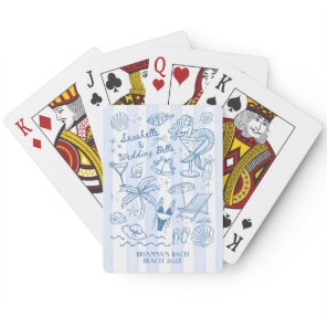 Seashells wedding bells mermaid bridesmaids gifts poker cards