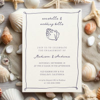 Seashells Wedding Bells Nautical Beach Engagement