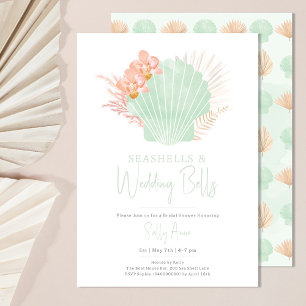 Seashells & Wedding Bells Ocean Bridal Shower Invitation