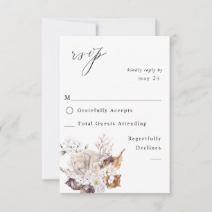 Seashells & White Floral w Meal RSVP