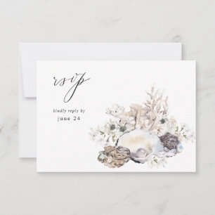 Seashells & White Floral w Meal RSVP 2